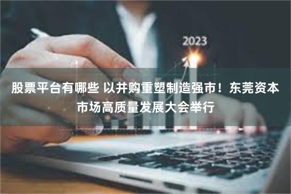 股票平台有哪些 以并购重塑制造强市！东莞资本市场高质量发展大会举行