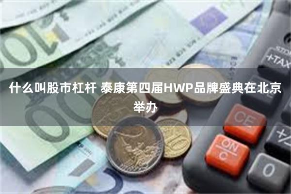 什么叫股市杠杆 泰康第四届HWP品牌盛典在北京举办